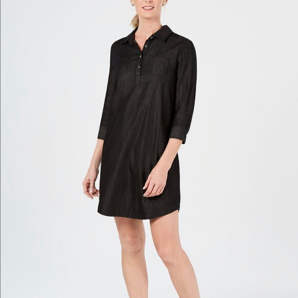 Karen Scott Dresses & Skirts - Karen Scott Chambray shritdress.